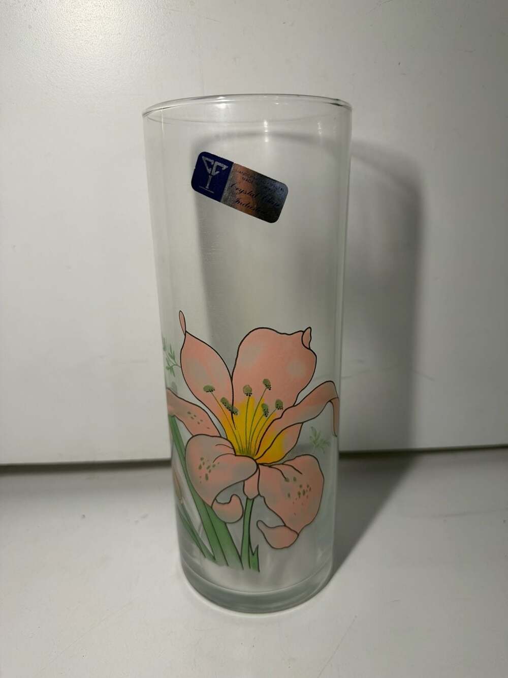 Crystal Clear Industries Handcrafted Turkish Glass Cylinder Vase